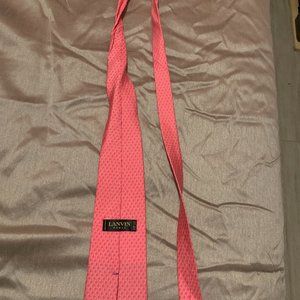 Lanvin Paris pink wide neck tie 100% silk